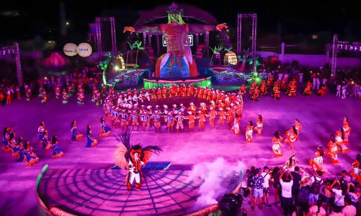 O Festival dos Botos, em que Boto Cor-de-Rosa e Boto Tucuxi se enfrentam na arena, uma noite para cada um